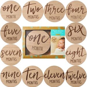 Baby wooden milestone photo prop